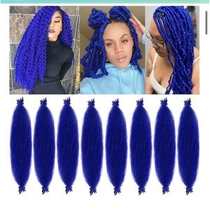 Marley Hair 24 Inch 2 Packs Pre Separated Afro Twist Hair Navy Blue